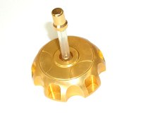 Alloy fuel caps - Gold - Click Image to Close